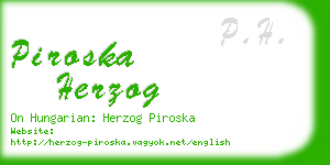 piroska herzog business card